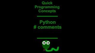 Python Programming, # comments