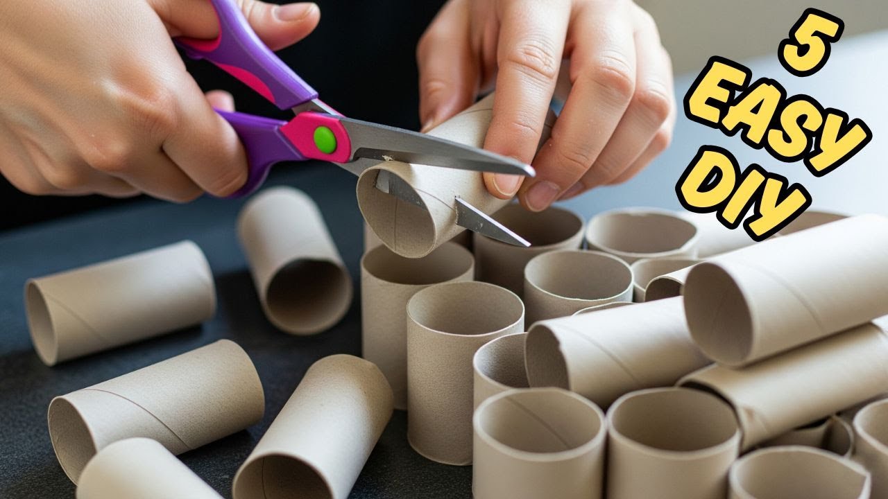 You Should Try These Easy Paper Crafts! 5 Toilet Paper Roll Reuse DIY Ideas! Creative Handmade Decor