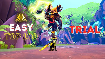 Easy Top 100 Thunderdeep Drask Trial - Dauntless Solo Sword Build