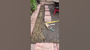Paving patio with recycled red bricks.  #garden #landscaping #landscape  #paving #diy