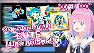 【Hololive English subs】Luna sings along to the song select screen in Project DIVA