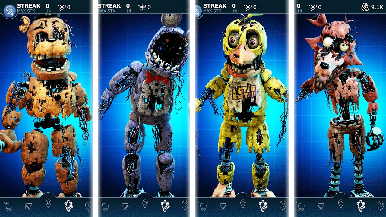 Pre Rotten Animatronics Old Rotten Animatronics FNAF AR Workshop Animations - YouTube