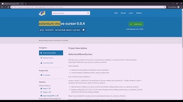 Python selenium move cursor