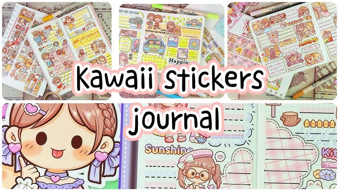 stickers journaling 🩷🩷cute kawaii sticker🌈 Immersive ASMR