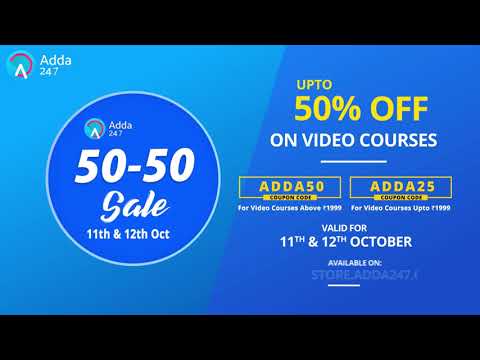 Upto 50% OFF On All Video Courses By Adda247 | Visit https://store.adda247.com/#!/videos/list