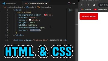 How to Create YouTube Subscribe Button Using HTML & CSS