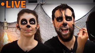 Attempting Skeleton Face Paint