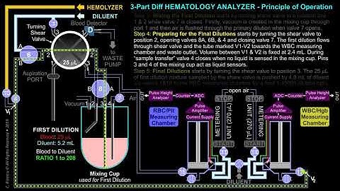 3-Part Differential HEMATOLOGY ANALYZER – Principle of Operation: Preparation for Final Dilutions