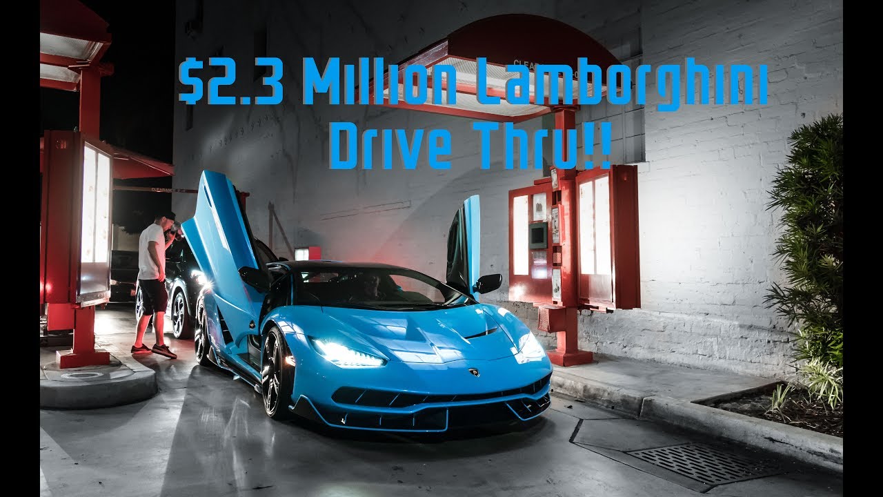Drive Thru in a $2.3 Million Lamborghini Centenario ...
