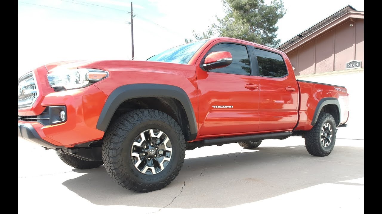 17 Tacoma Tire Upgrade 265 75r16 Bfg Ko2s Youtube