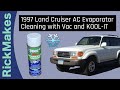 1997 land cruiser ac evaporator cleaning with vac and koolit