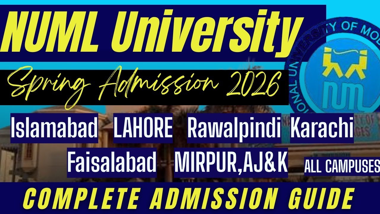 NUML Spring Admission 2026 I NUML Admission Procedure I NUML Admission ...