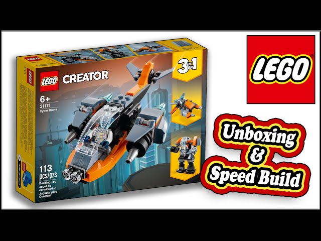 LEGO CREATOR 3 in 1 Cyber Drone Kit Set 31111 Brand New 