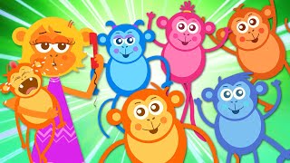 five little monkeys jumping bed more nursery rhymes kids