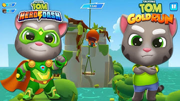 Talking Tom Gold Run vs Talking Tom Hero Dash - Android Gameplay Walkthrough