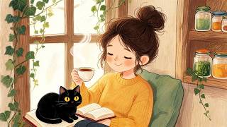 Cozy Summer Evening Reading with a Black Cat 📖 Vintage Vocal Jazz for Books, Rest & Slow Nights screenshot 3