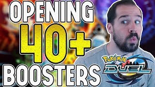 HUGE UX PULLS! Opening OVER 40 Boosters in Pokemon Duel