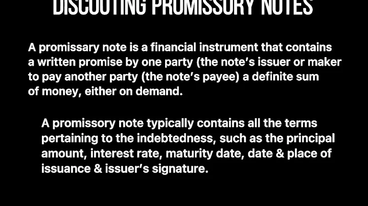 Promissory notes- calculation solving