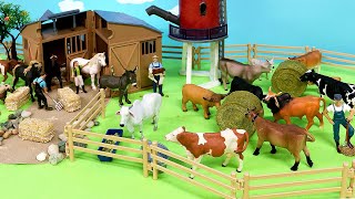 Farm Country Dioramas and Barnyard Animal Figurines