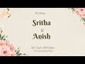 Sritha  anish wedding live streaming