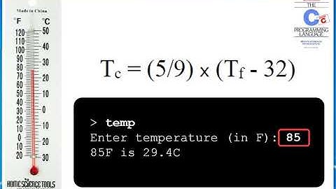 Temperature conversion in C