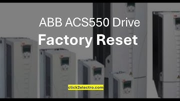 ABB ACS550 drive factory reset Parameter in english