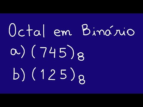 Vídeo: Como Converter Números Octais Em Binários