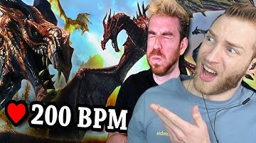 SKYRIM NEEDS MORE DRAGONS?! Reacting to "Skyrim, but if my Heart Rate goes up it spawns 10 dragons"