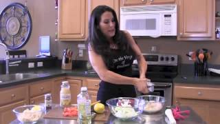 Easy Garlic Scallop and Vegetable Recipe with Laura London the Green Fitness Goddess