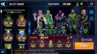 MSF: Alliance War - ZemoFactor [721k] vs New Warriors (Ultron + Silver Surfer) [887k]