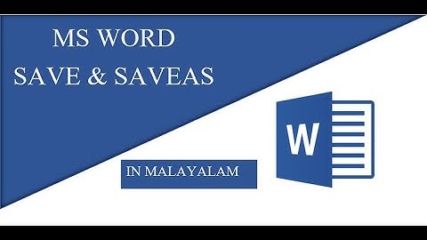 Difference between Save and Save As || How to save a document in MSWord