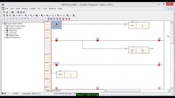 PLC ladder logic programming tutorial# 15: master control loop MC and MCE "fatek plc" winProladder