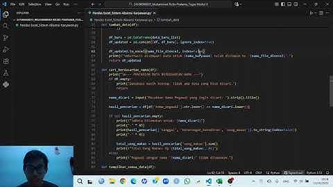 Tugas Mingguan Modul 3 Praktikum Pemrograman Komputer | Pandas | Excel | Sistem Absensi Karyawan