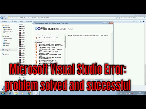 Cara Mengatasi Microsoft Visual Studio 2010 Error Saat Instal_Tutorial Jinan