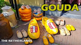 Gouda, The Netherlands. Walking the old town, market, gouda cheese experience, the mills.