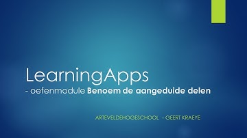 LearningApps - BenoemDeAangeduideDelen