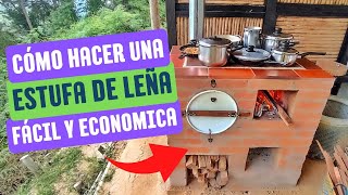 ESTUFA de LEÑA casera fácil y económica SIN HUMO