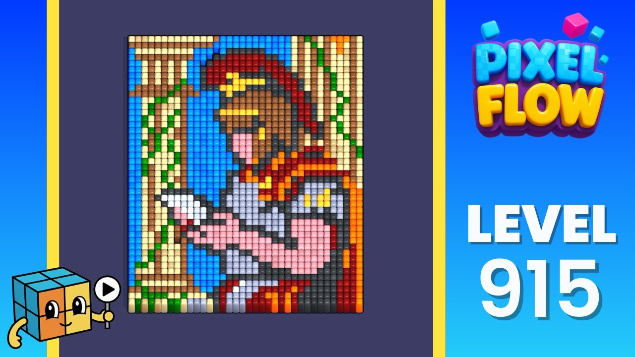 Pixel Flow Level 915 (Hard) Walkthrough Solution - YouTube