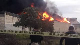 Fuerte incendio en San Pedro totoltepec