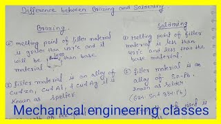 Difference between soldering and brazing.