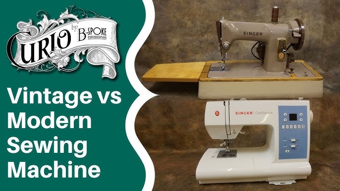 Singer vintage sewing machine oiling points vs modern electronic model