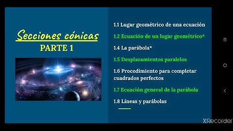 Secciones cónicas parte 1