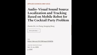 Audio–Visual Sound Source Localization and Tracking Based on Mobile Robot for The Coc... | RTCL.TV