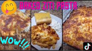 🔥Baked Ziti Pasta Tiktok Recipe🍝