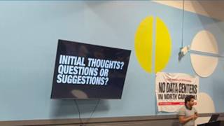 Community gather to discuss ways to stop data centers from being built in NC