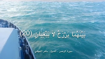سورة الرحمن الشيخ ماهر المعيقلي ( مرج البحرين يلتقيان..