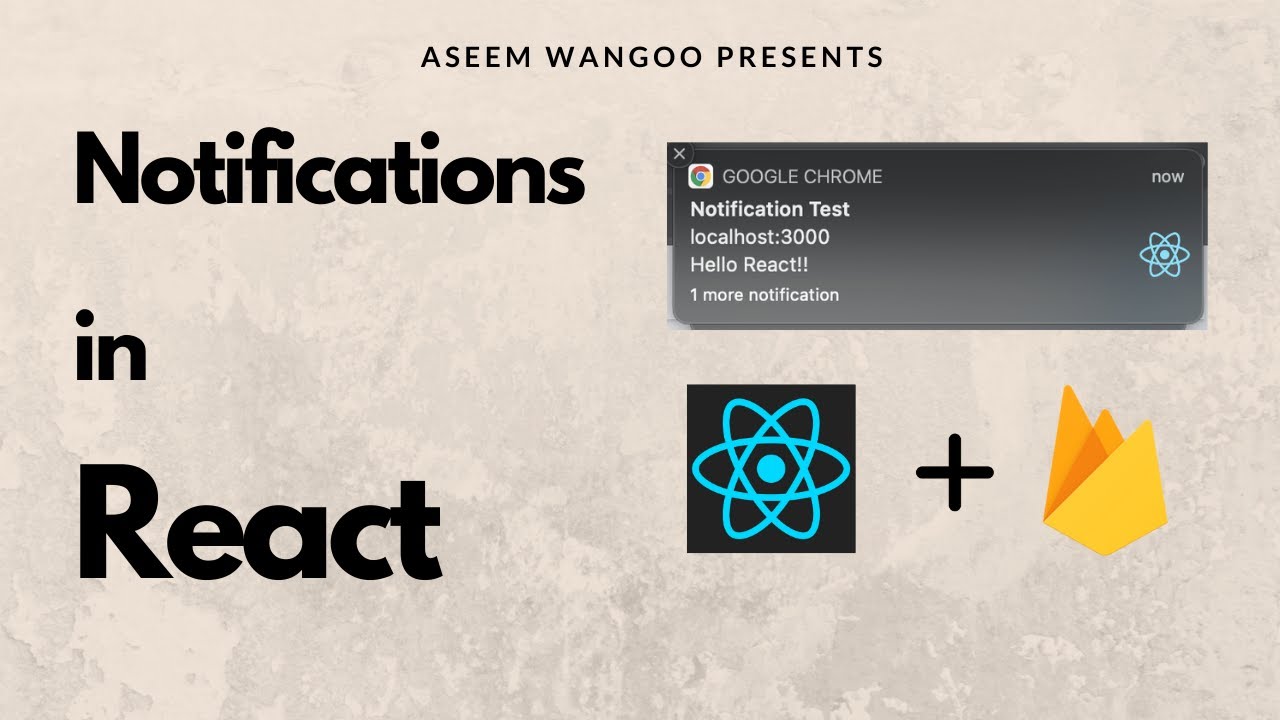 Show push notifications in React | FCM notifications in React