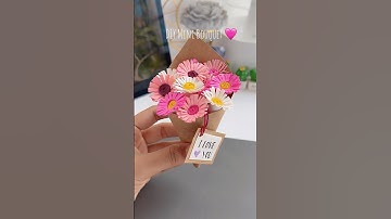 DIY Mini Flower Bouquet Tutorial 🩷#shorts #art #diy #muktaartandcraft #youtubeshorts