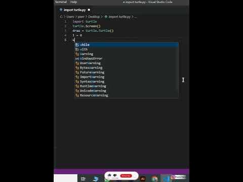 how to draw square in python | PYTHON TURTLE - YouTube