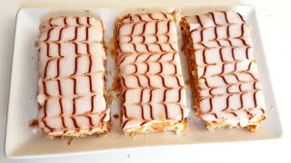 Mille feuilles sans pâte feuilletée - طريقة تحضير ميلفاي بدون عجينة مورقة